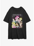 Disney The Little Mermaid Cover Story Womens Oversized T-Shirt, BLACK, hi-res