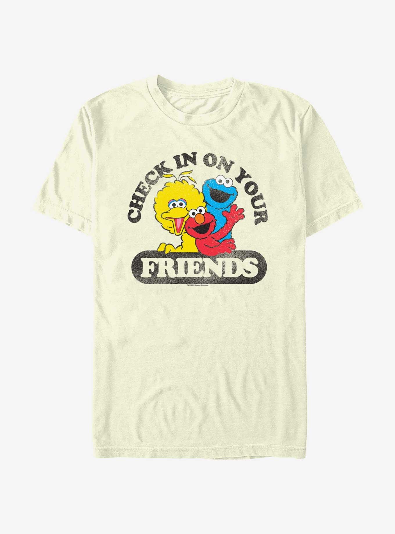 Sesame Street Check In On Your Friends Big Bird Cookie Monster and Elmo T-Shirt 