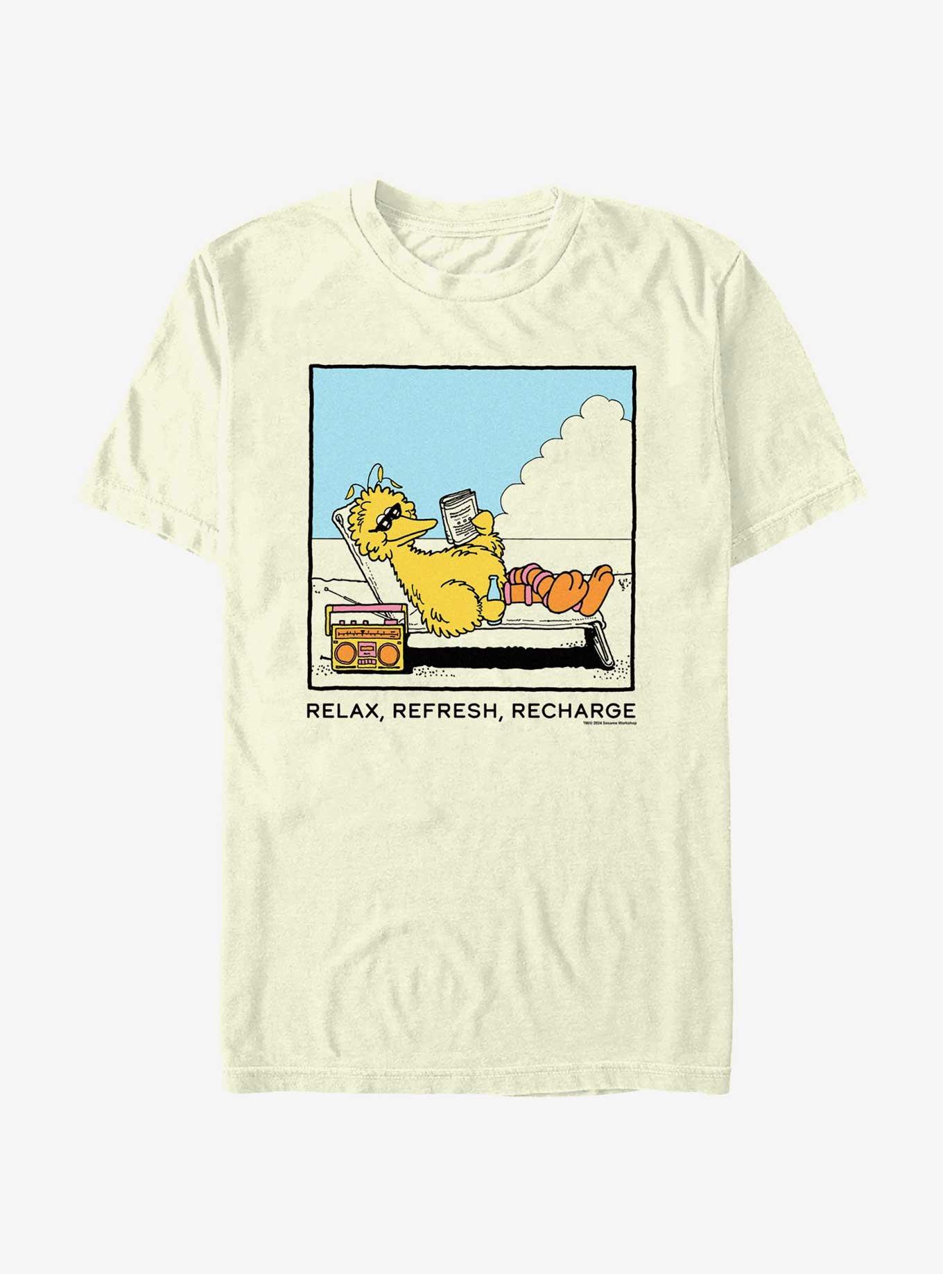 Sesame Street Big Bird Relax Refresh Recharge T-Shirt