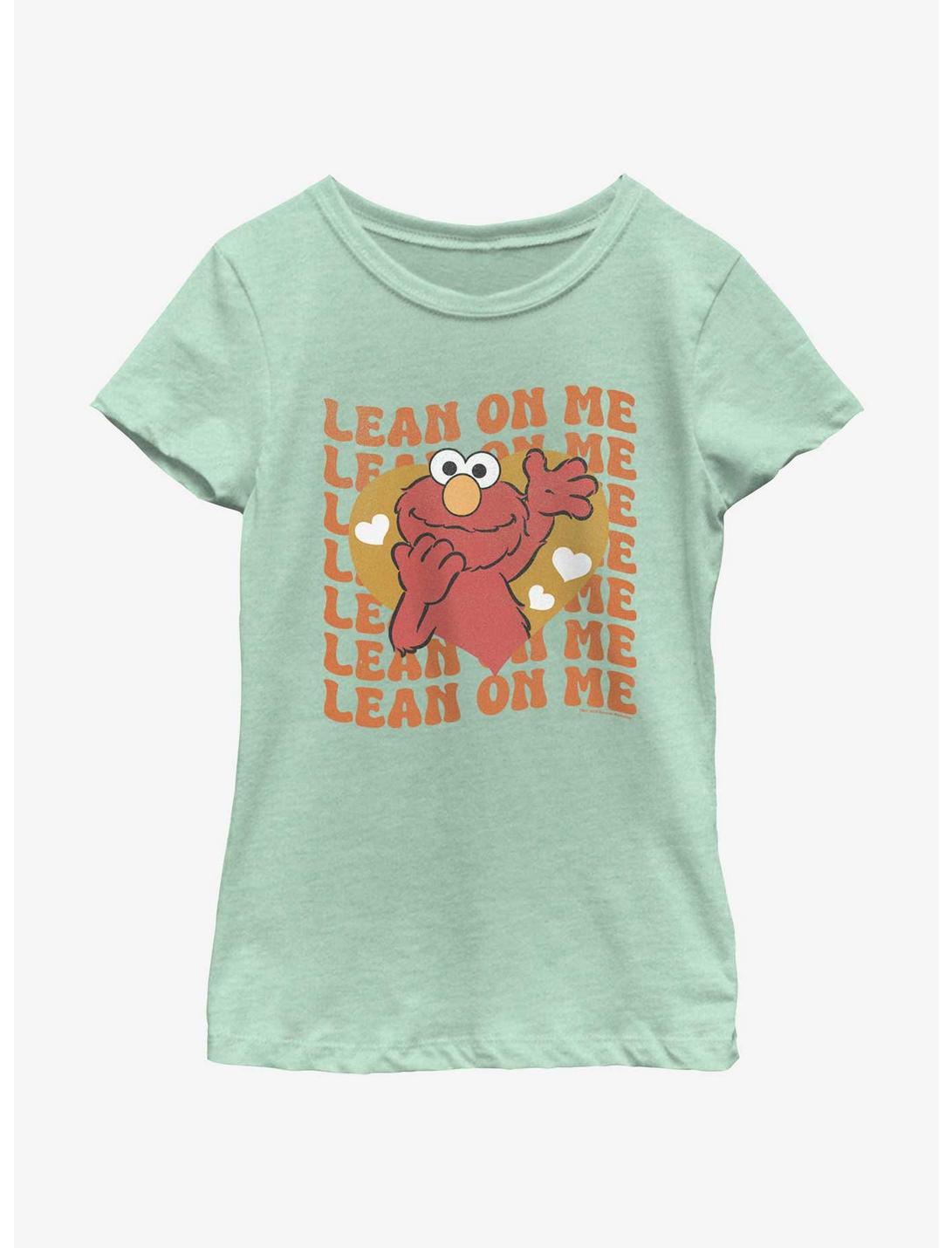 Sesame Street Lean On Me Elmo Youth Girls T-Shirt, MINT, hi-res