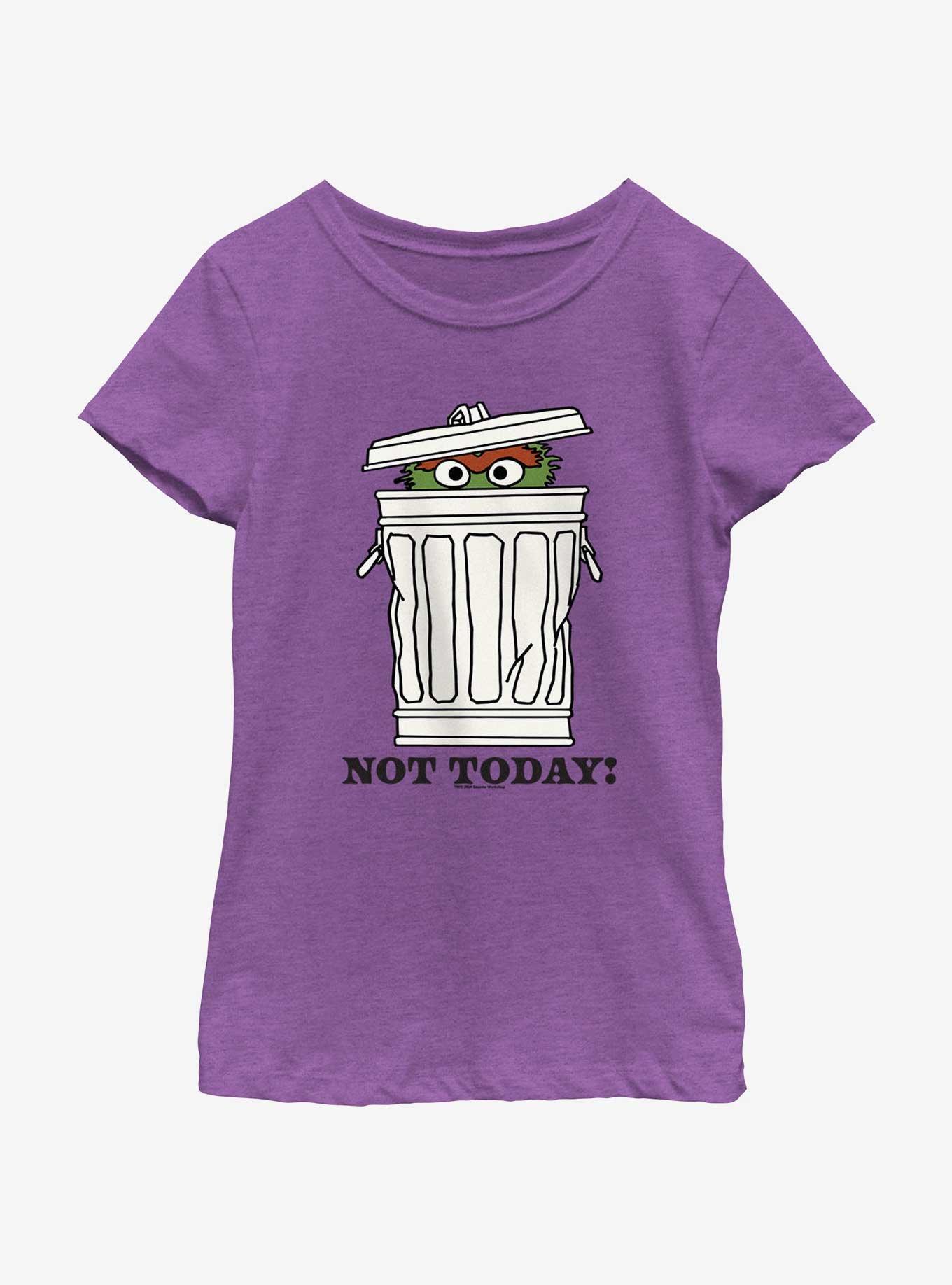 Sesame Street Oscar the Grouch Not Today Youth Girls T-Shirt