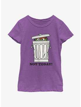 Sesame Street Oscar the Grouch Not Today Youth Girls T-Shirt, , hi-res