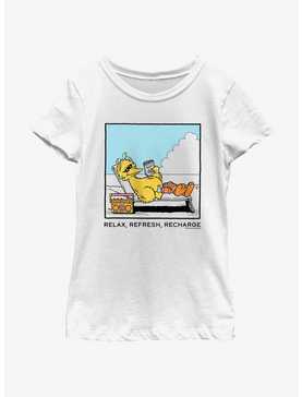 Sesame Street Big Bird Relax Refresh Recharge Youth Girls T-Shirt, , hi-res