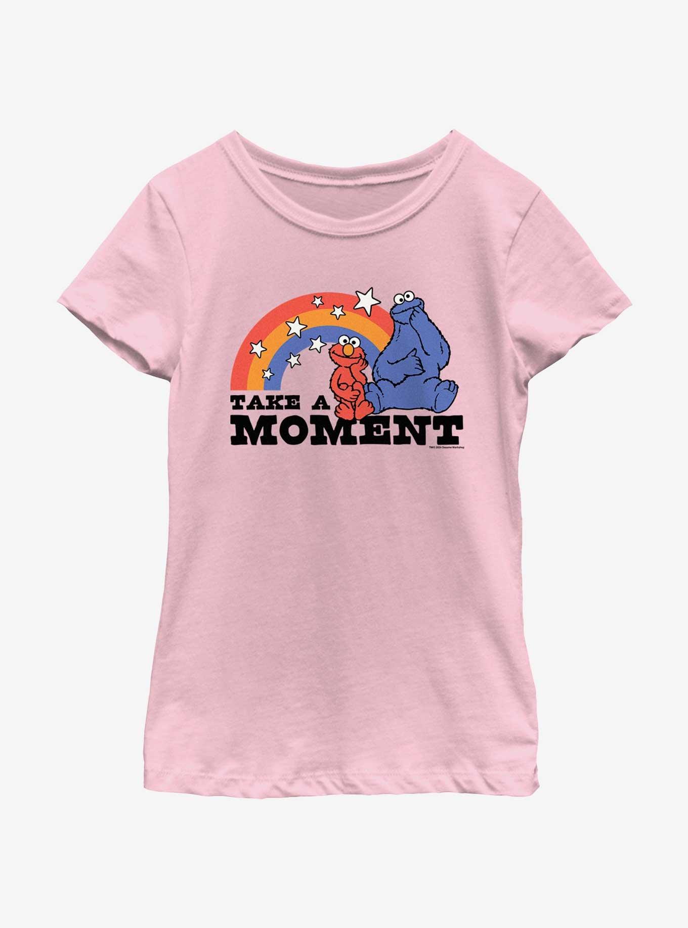 Sesame Street Take A Moment Elmo and Cookie Monster Youth Girls T-Shirt, , hi-res