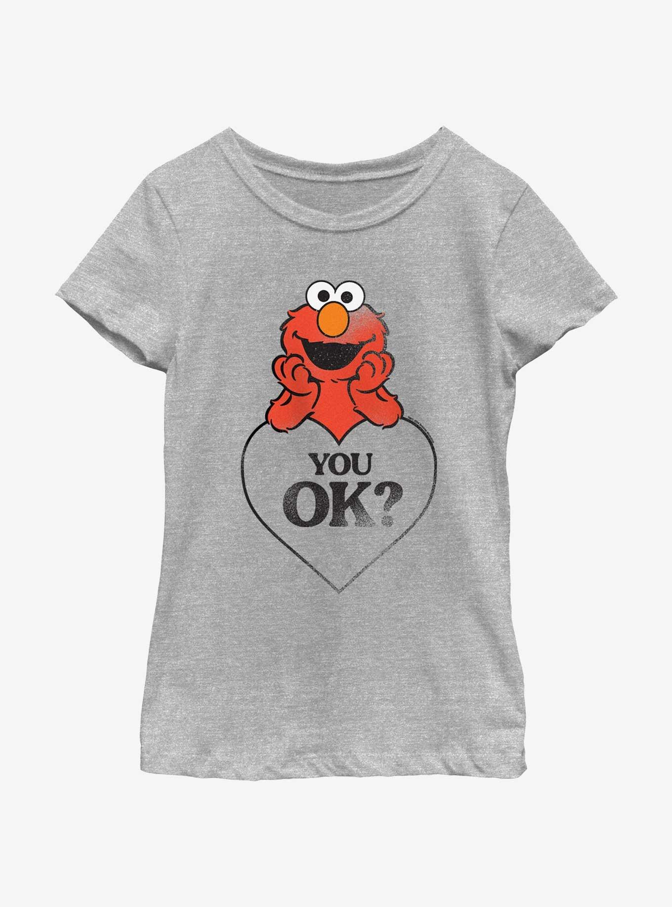 Sesame Street Elmo You Ok Heart Youth Girls T-Shirt