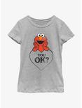 Sesame Street Elmo You Ok Heart Youth Girls T-Shirt, ATH HTR, hi-res