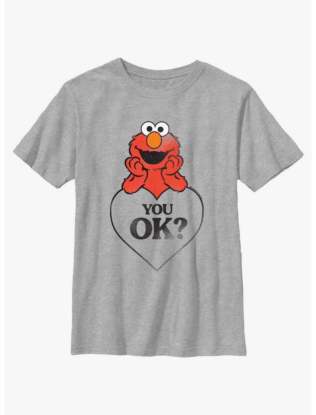 Sesame Street Elmo You Ok Heart Youth T-Shirt, ATH HTR, hi-res