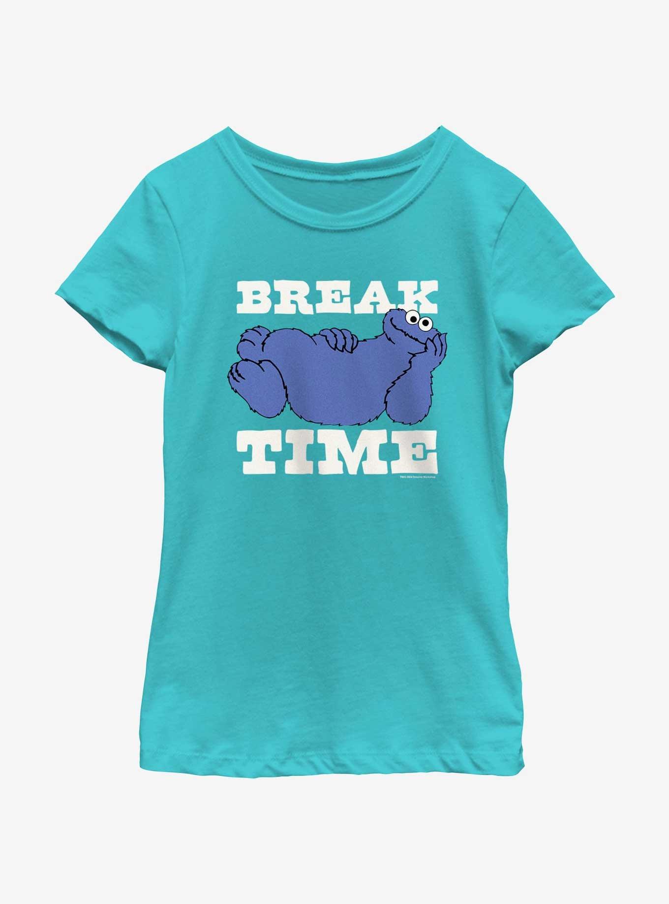 Sesame Street Cookie Monster Break Time Youth Girls T-Shirt