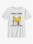 Sesame Street Big Bird Take Care Of Each Other Youth T-Shirt, WHITE, hi-res