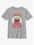 Sesame Street Elmo Here For You Youth T-Shirt, ATH HTR, hi-res