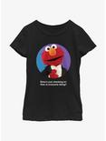 Sesame Street Elmo Tuxedo Checking In Youth Girls T-Shirt, BLACK, hi-res