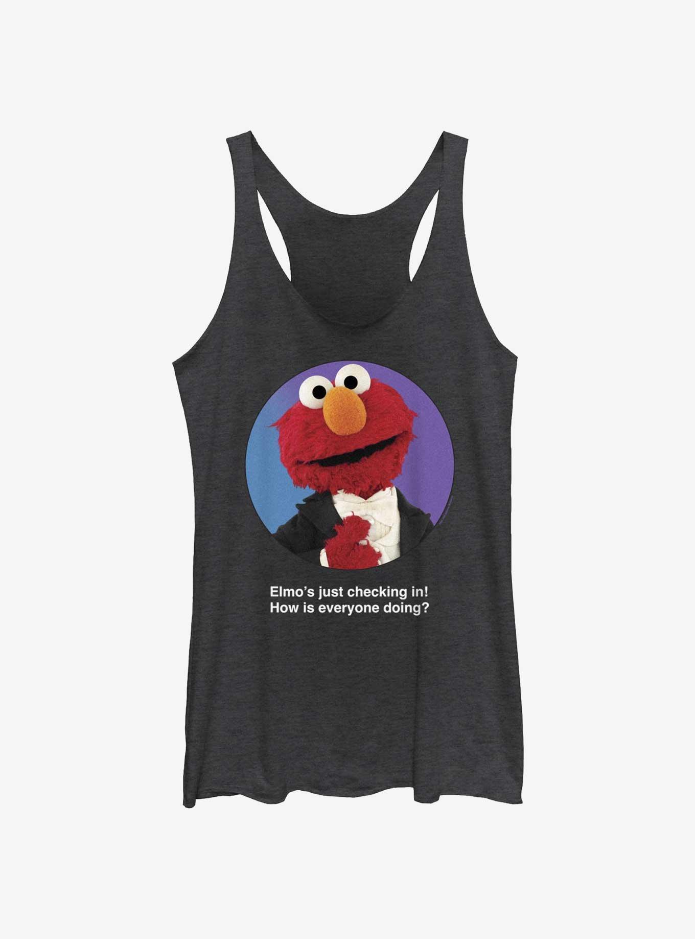 Sesame Street Elmo Tuxedo Checking In Womens Tank Top, , hi-res