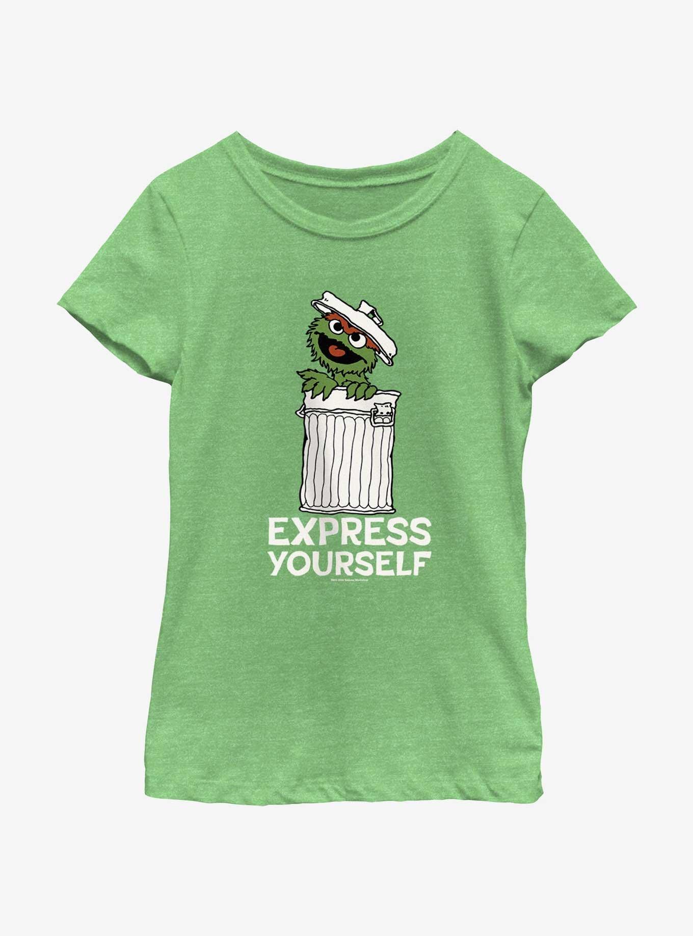 Sesame Street Oscar the Grouch Express Yourself - Grn Apple, GRN APPLE, hi-res