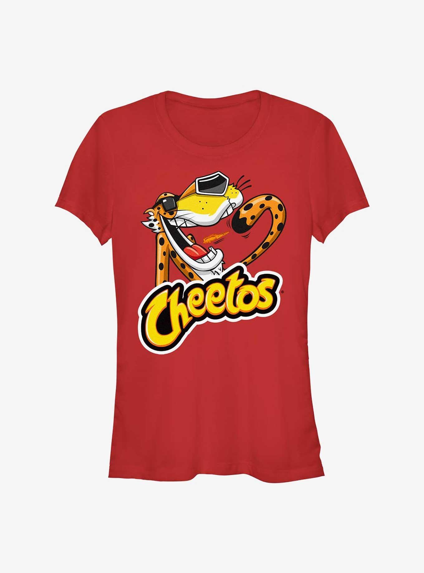 Cheetos Chester Eating Cheetos Girls T-Shirt, RED, hi-res