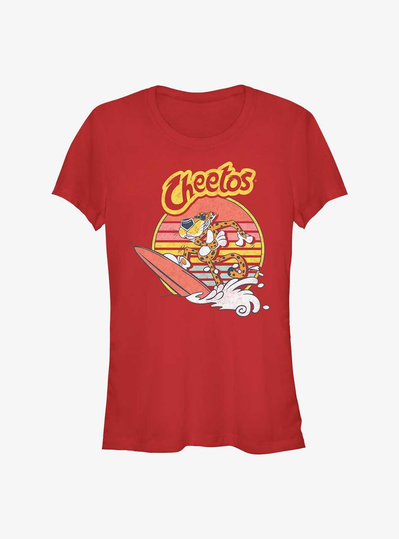 Cheetos Surfing Chester Catching Waves Girls T-Shirt, RED, hi-res