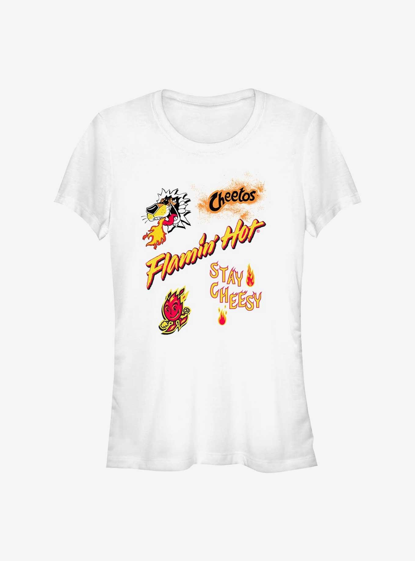 Cheetos Flamin Hot Stay Cheesy Cheetos Girls T-Shirt, WHITE, hi-res