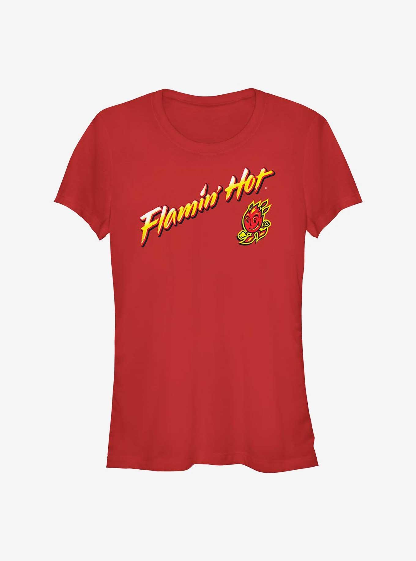 Cheetos Flamin Hot Logo Mascot Girls T-Shirt, , hi-res