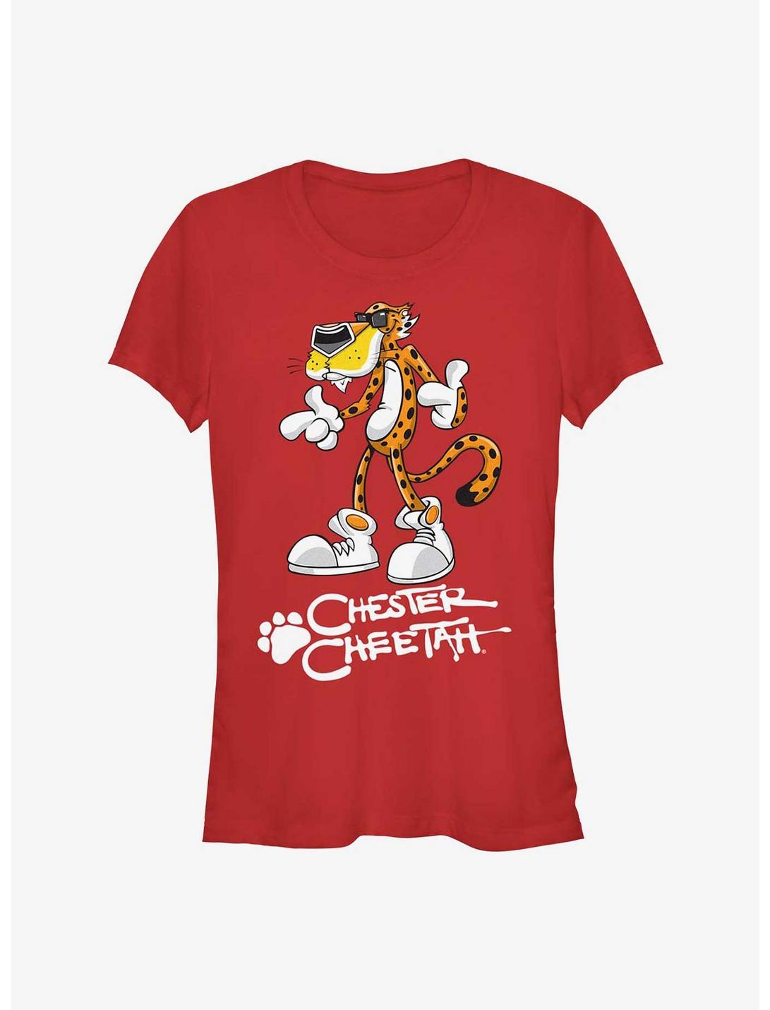 Cheetos Standing Chester Cheetah Girls T-Shirt, RED, hi-res