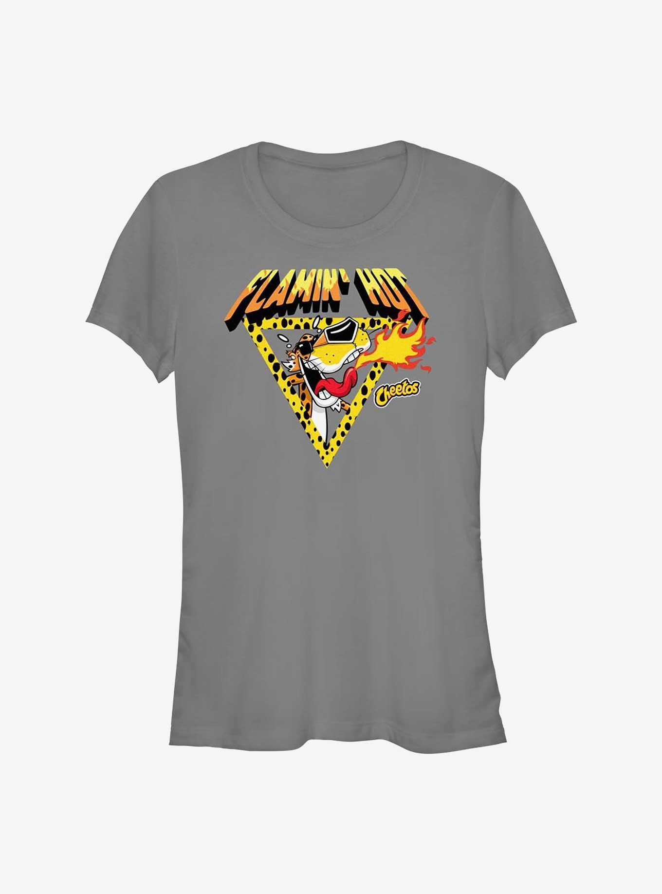 Cheetos Hot Cheetos Triangle Girls T-Shirt, CHARCOAL, hi-res