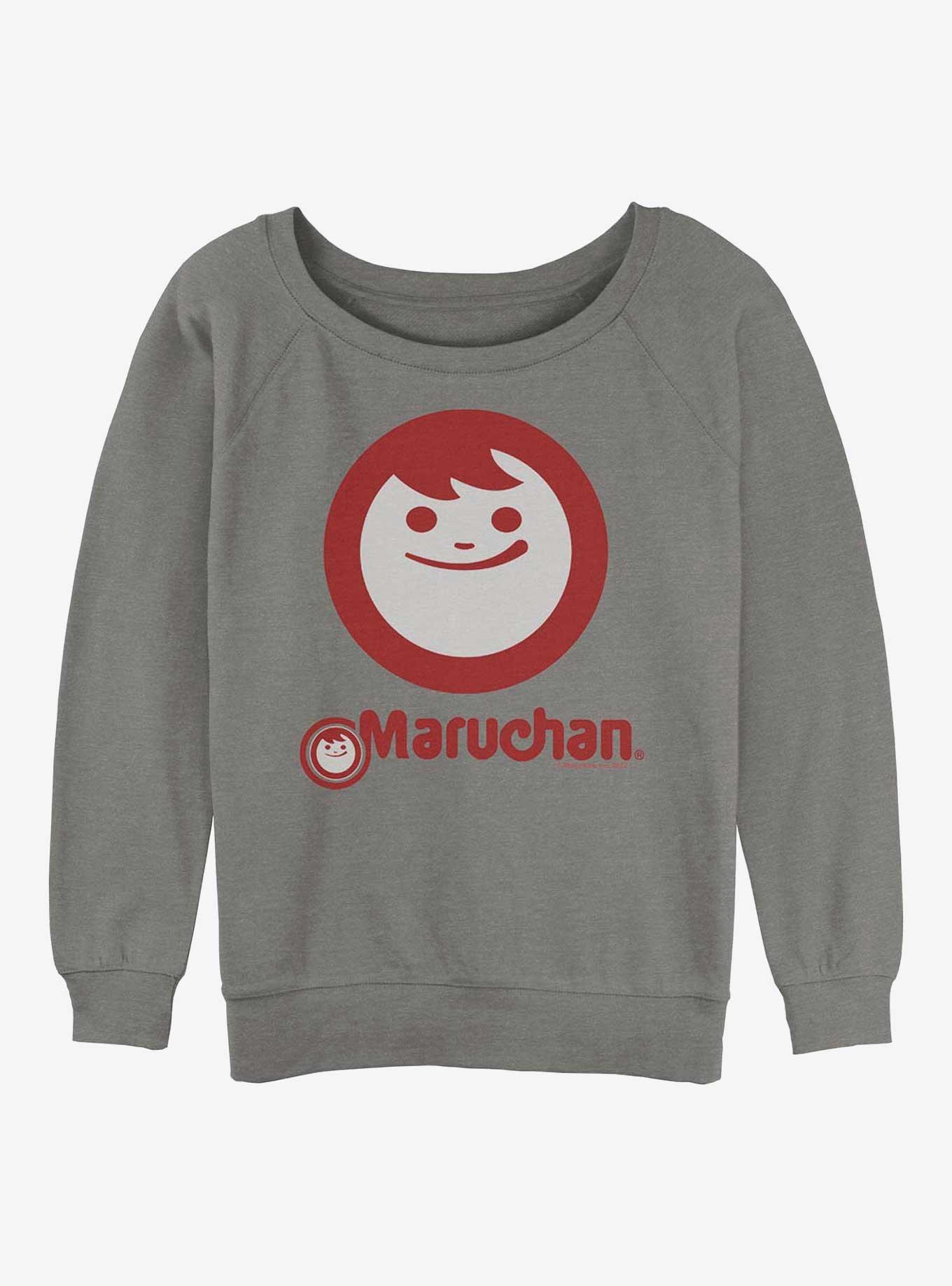 Maruchan Instant Smile Girls Slouchy Sweatshirt, GRAY HTR, hi-res