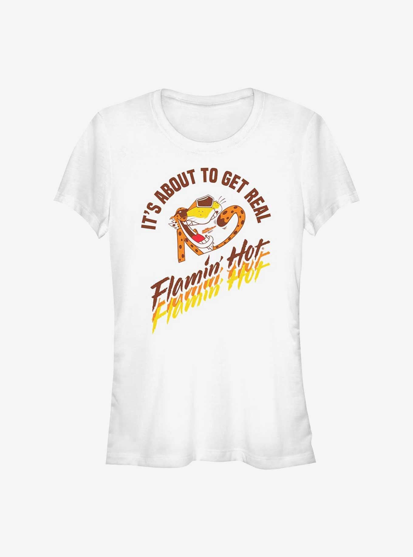 Cheetos It's About To Get Real Flamin Hot Girls T-Shirt