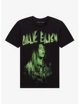 Billie Eilish Green Jumbo Portrait Boyfriend Fit Girls T-Shirt, , hi-res