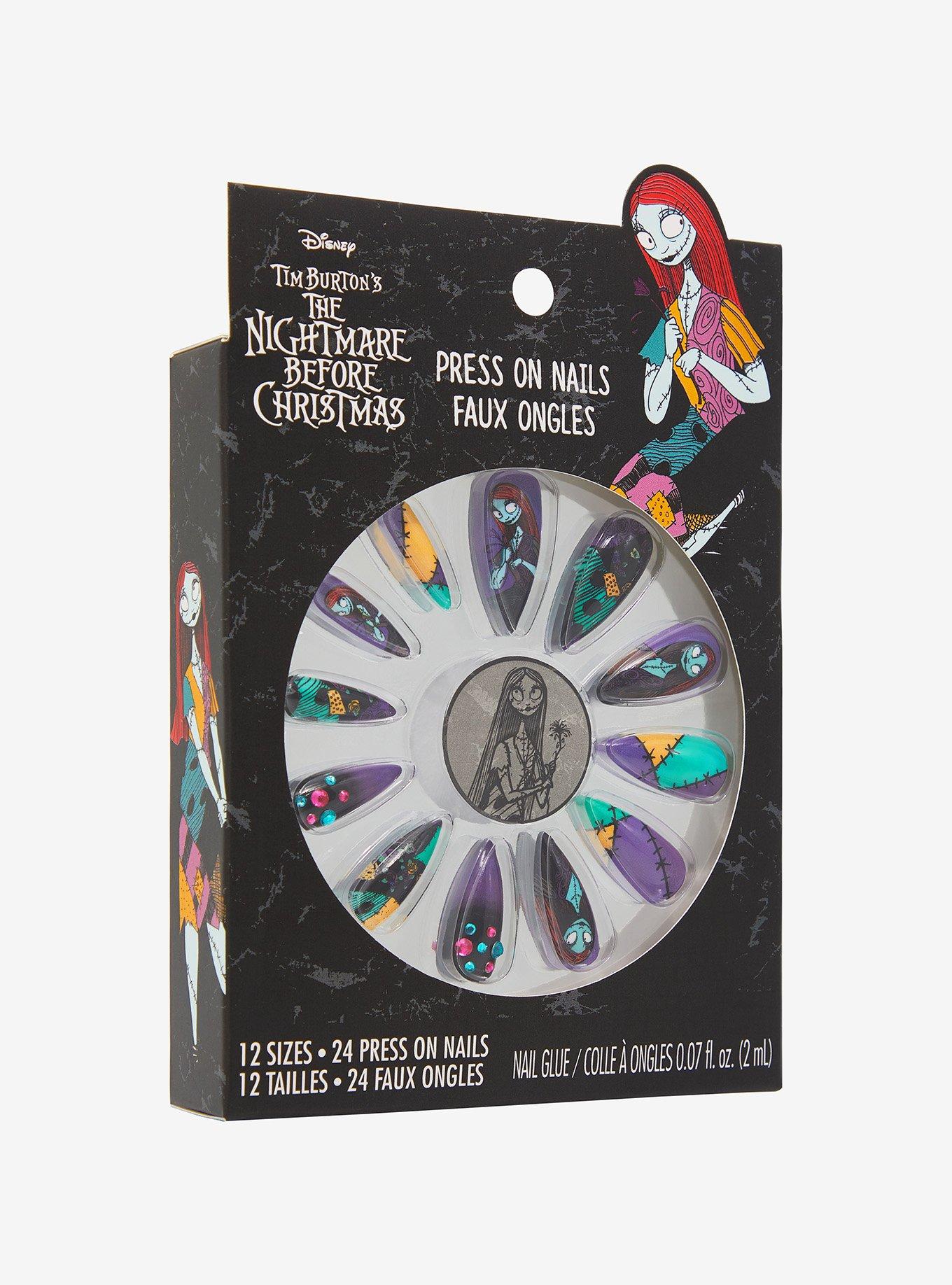 The Nightmare Before Christmas Sally Faux Nail Set, , hi-res