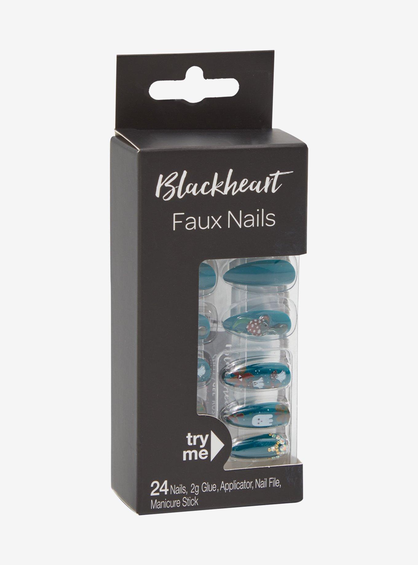 Blackheart Spooky Cottagecore Faux Nail Set, , hi-res