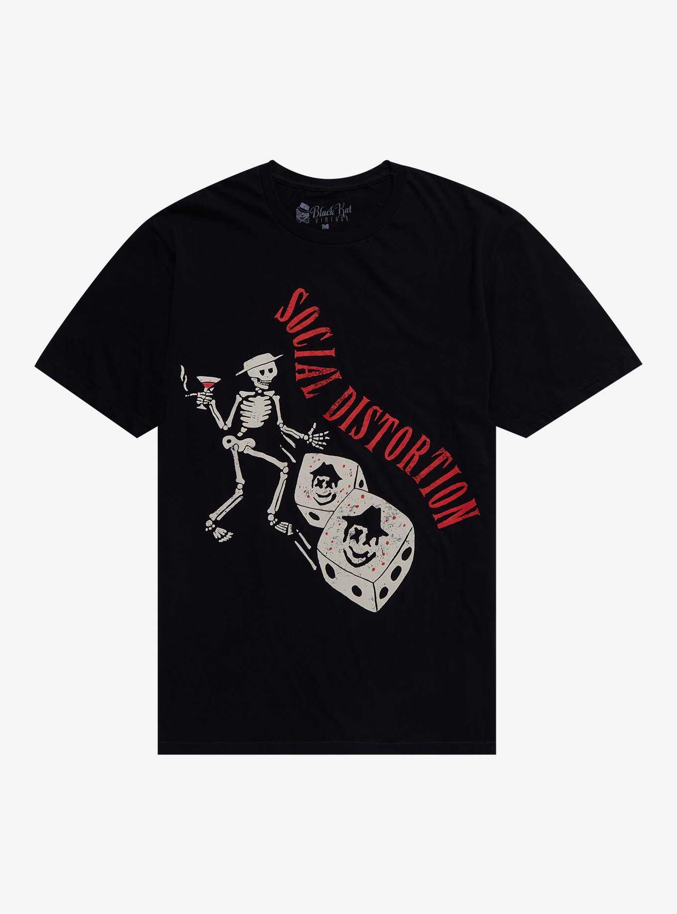 Social Distortion Skelly Rolled Dice T-Shirt, , hi-res