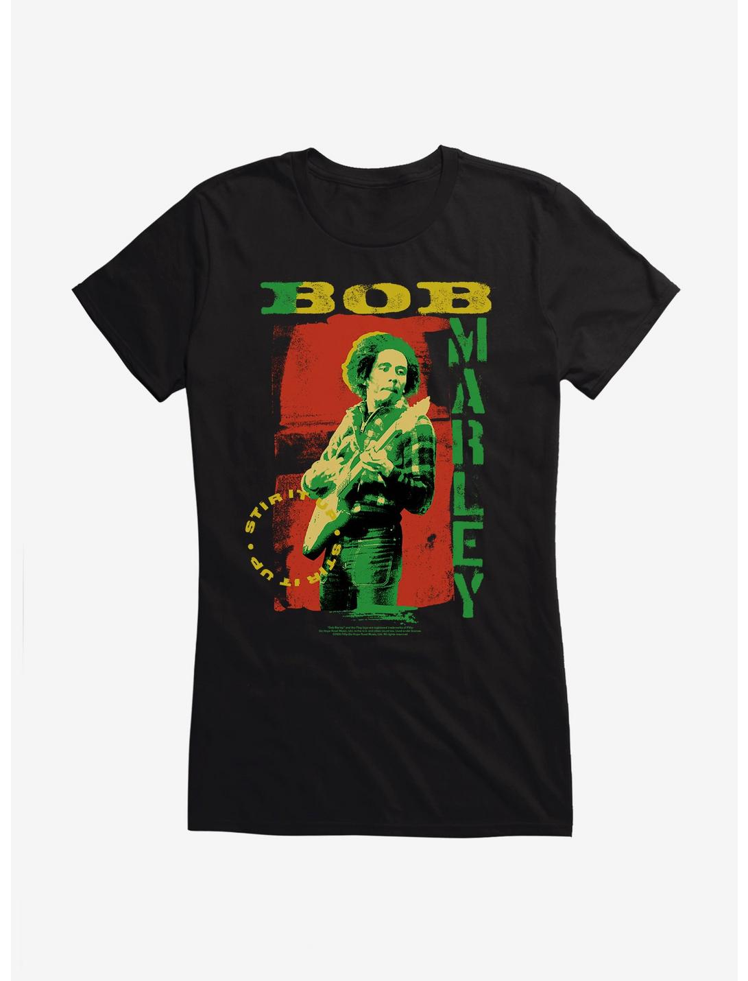 Bob Marley Stir It Up Girls T-Shirt, BLACK, hi-res