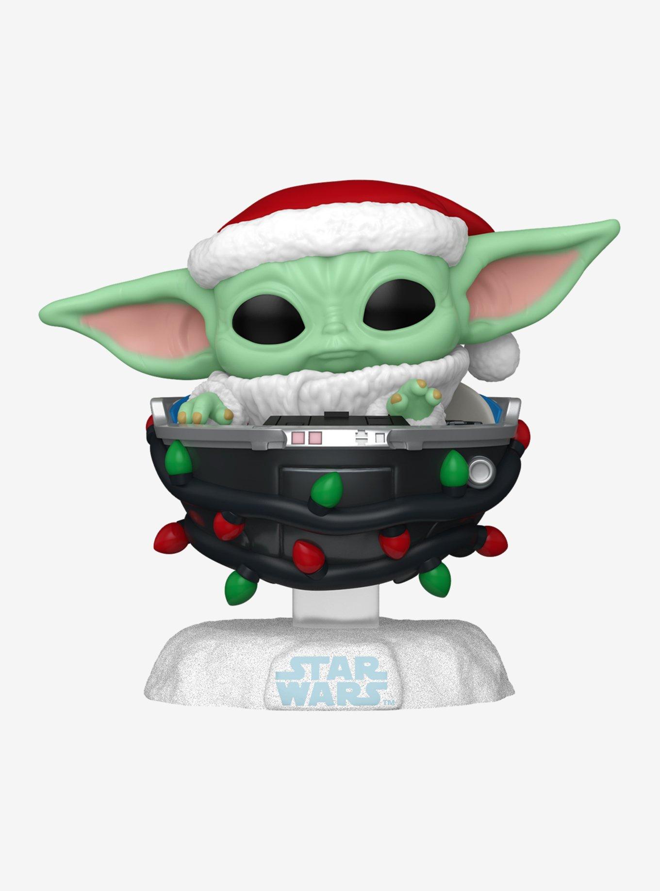 Funko Star Wars The Mandalorian Pop! Grogu (Santa Hat In Pram) Vinyl Bobble-Head, , hi-res