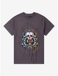 Tattoo Skull Spider T-Shirt, CHARCOAL, hi-res