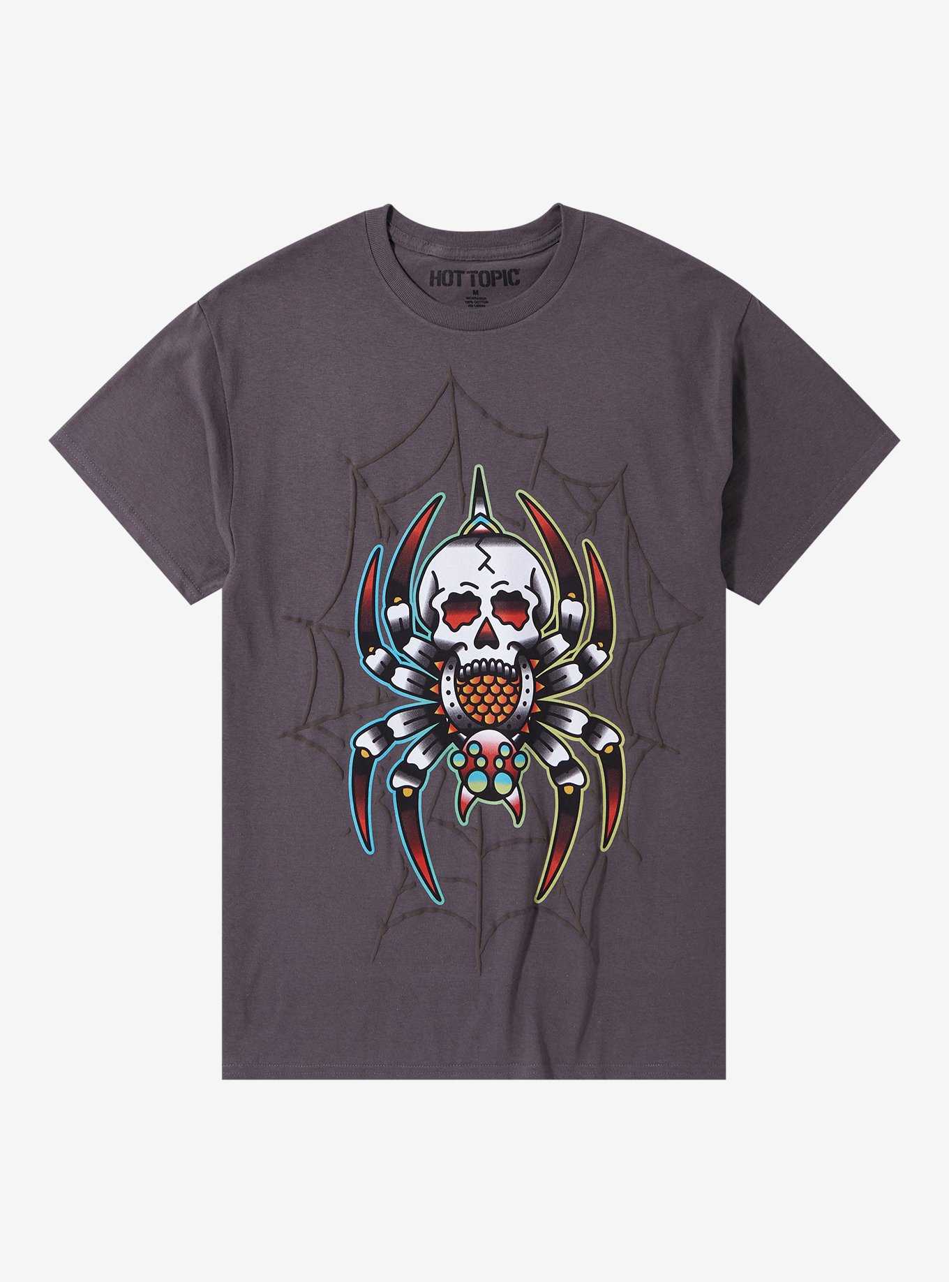 Tattoo Skull Spider T-Shirt, , hi-res