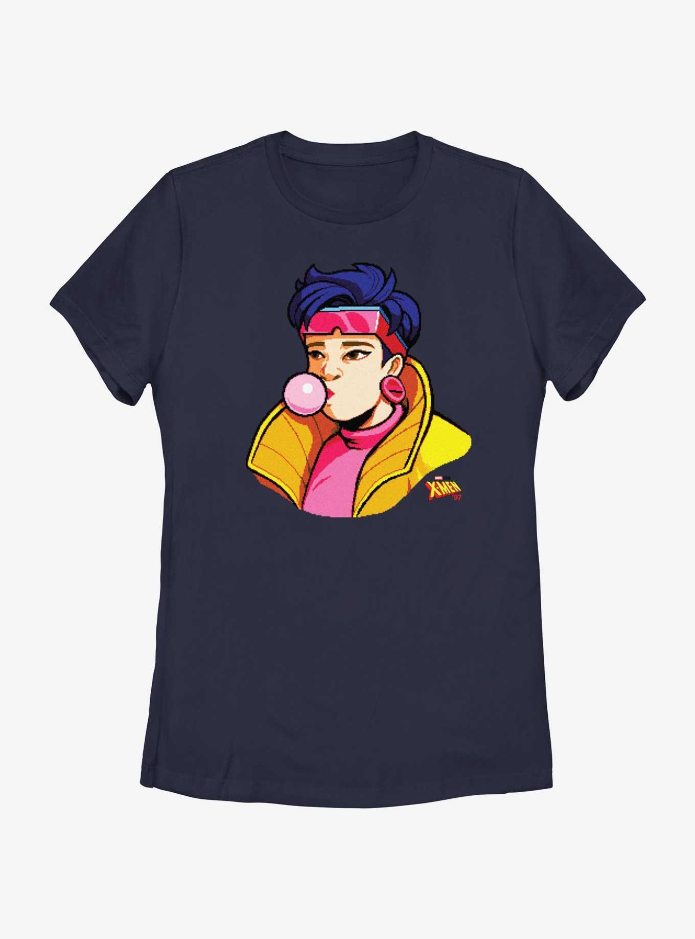 Marvel X-Men '97 Jubilee Bubblegum 8-Bit Womens T-Shirt, NAVY, hi-res