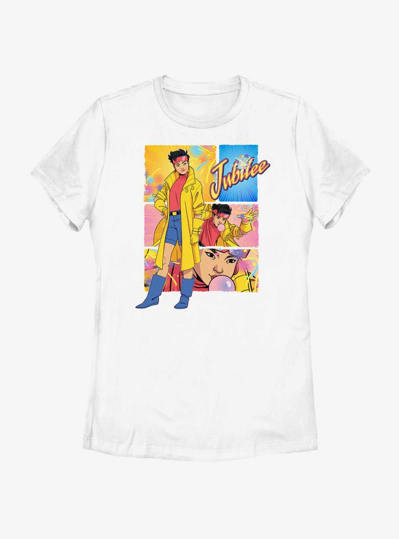 Marvel X-Men '97 Jubilee Panels Womens T-Shirt, WHITE, hi-res