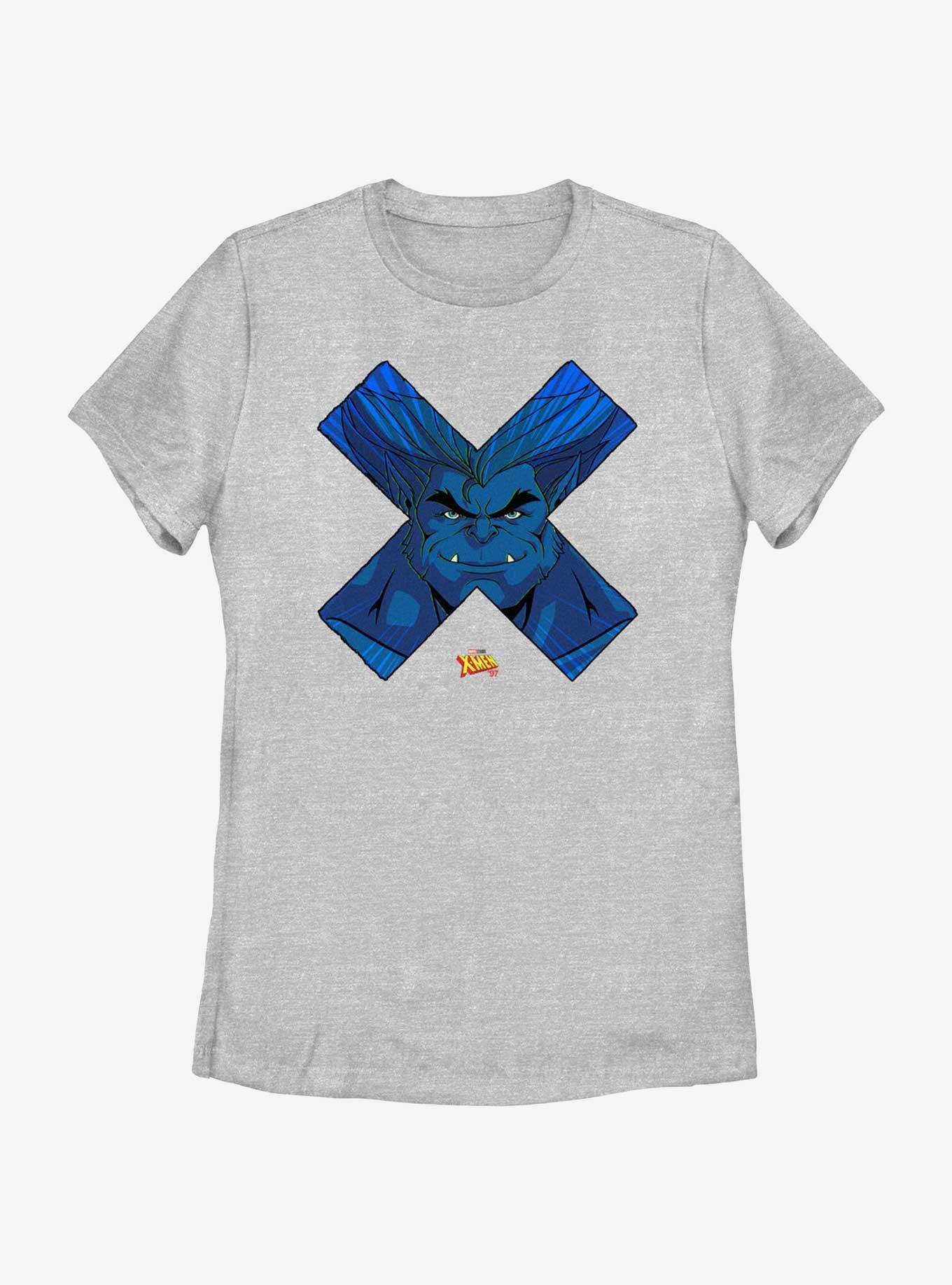 Marvel X-Men '97 Beast Face Womens T-Shirt, ATH HTR, hi-res