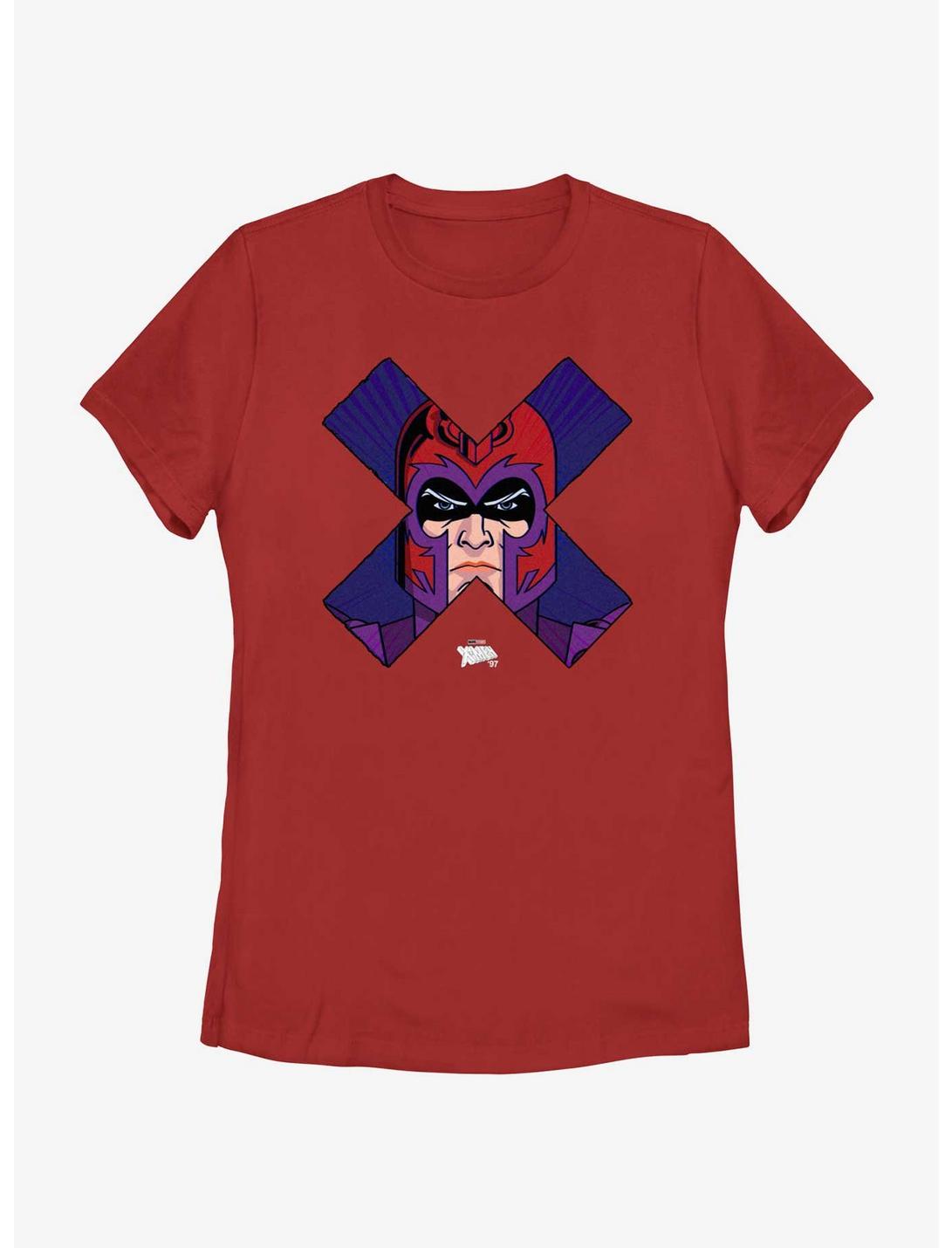 Marvel X-Men '97 Magneto Face Womens T-Shirt, RED, hi-res