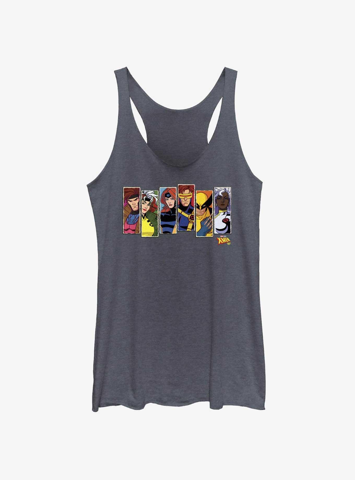 Marvel X-Men '97 Portraits Womens Tank Top, NAVY HTR, hi-res