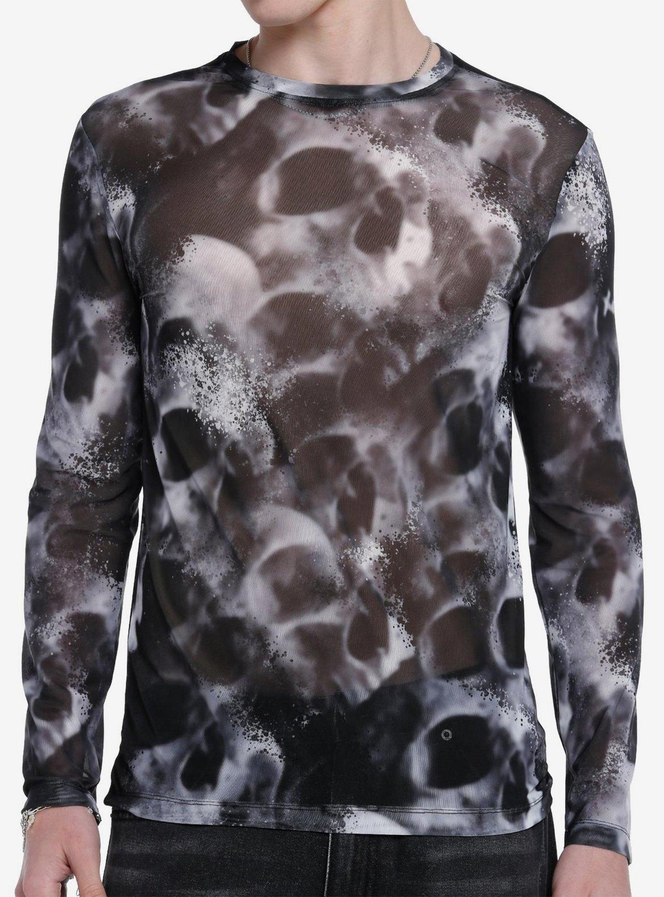 Skull Mesh Long-Sleeve T-Shirt, MULTI, hi-res