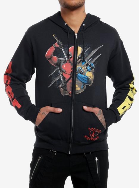 Brand new men adult store Disney marvel exclusive Deadpool zippered hoodie size large