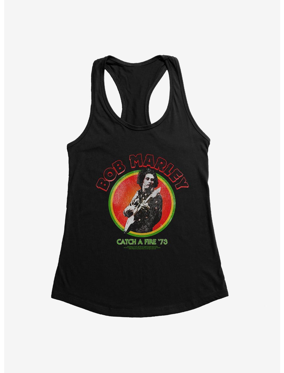 Bob Marley Catch A Fire '73 Girls Tank, BLACK, hi-res