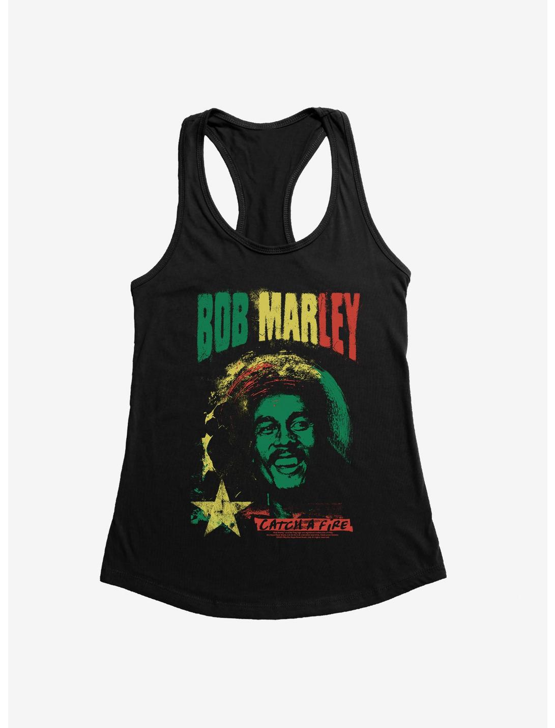 Bob Marley Catch A Fire Girls Tank, BLACK, hi-res