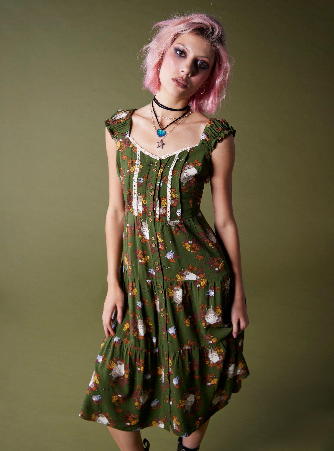 Her Universe Studio Ghibli® My Neighbor Totoro Foliage Midi Dress, , hi-res