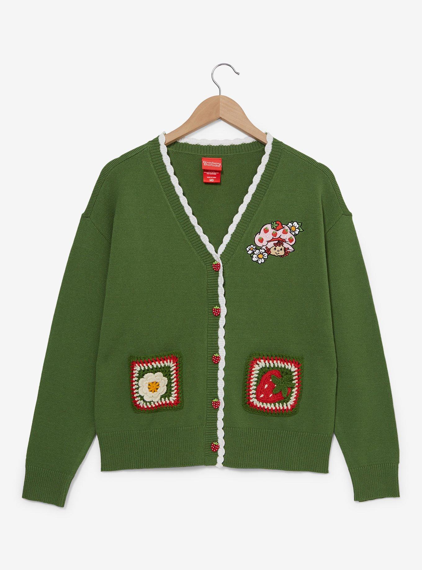 Strawberry Shortcake Icons Women's Cardigan - BoxLunch Exclusive, GRASS GREEN, hi-res