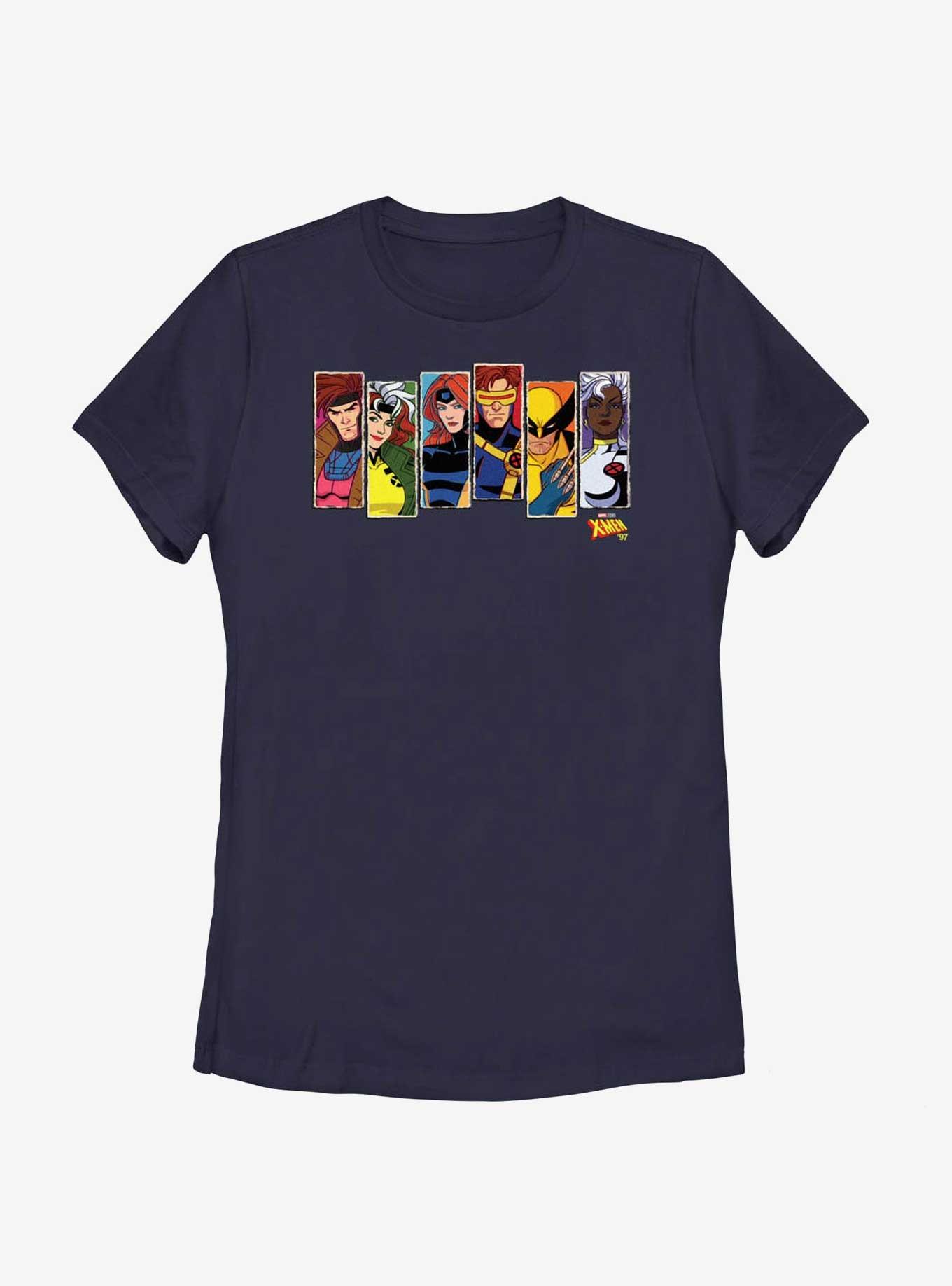 Marvel X-Men '97 Portraits Womens T-Shirt, NAVY, hi-res