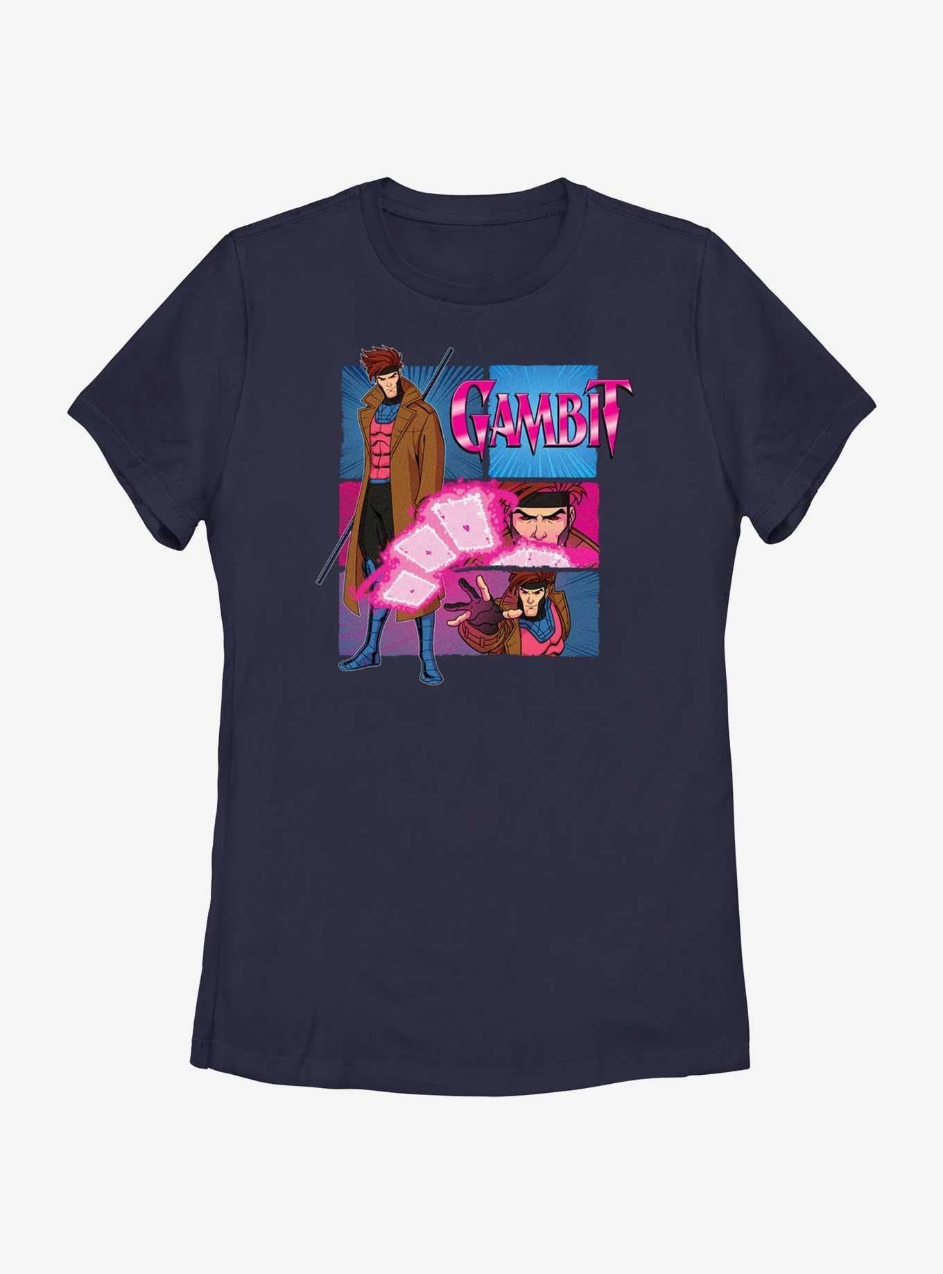 Marvel X-Men '97 Gambit Cards Womens T-Shirt