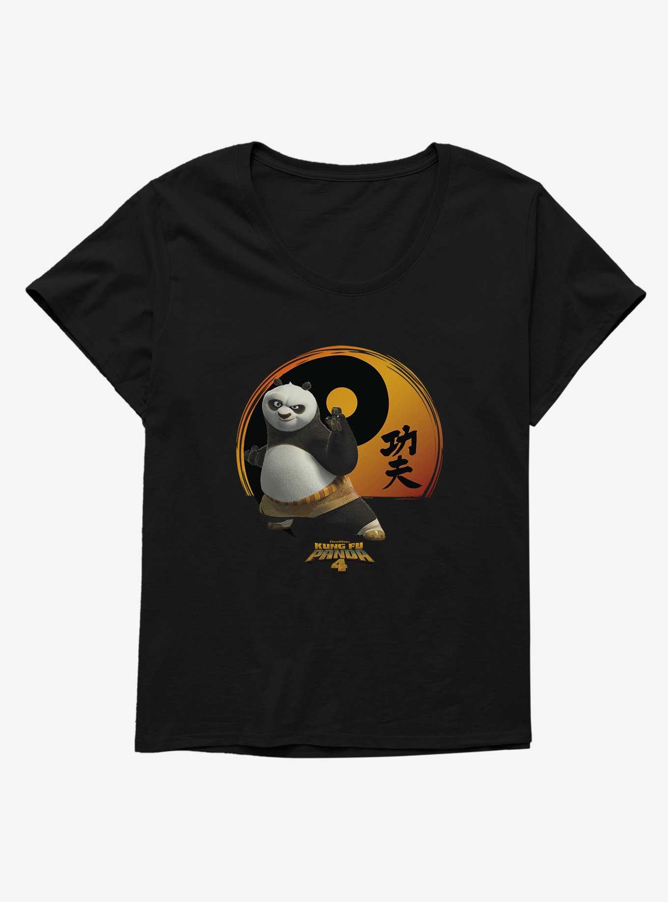 Kung Fu Panda 4 Yin And Yang Symbol Womens T-Shirt Plus Size, , hi-res