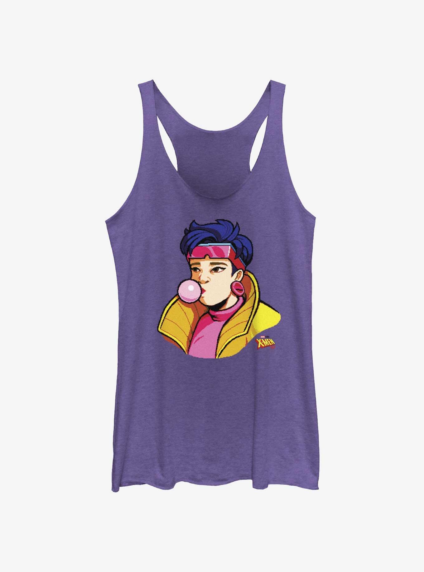 Marvel X-Men '97 Jubilee Bubblegum 8-Bit Womens Tank Top, PUR HTR, hi-res