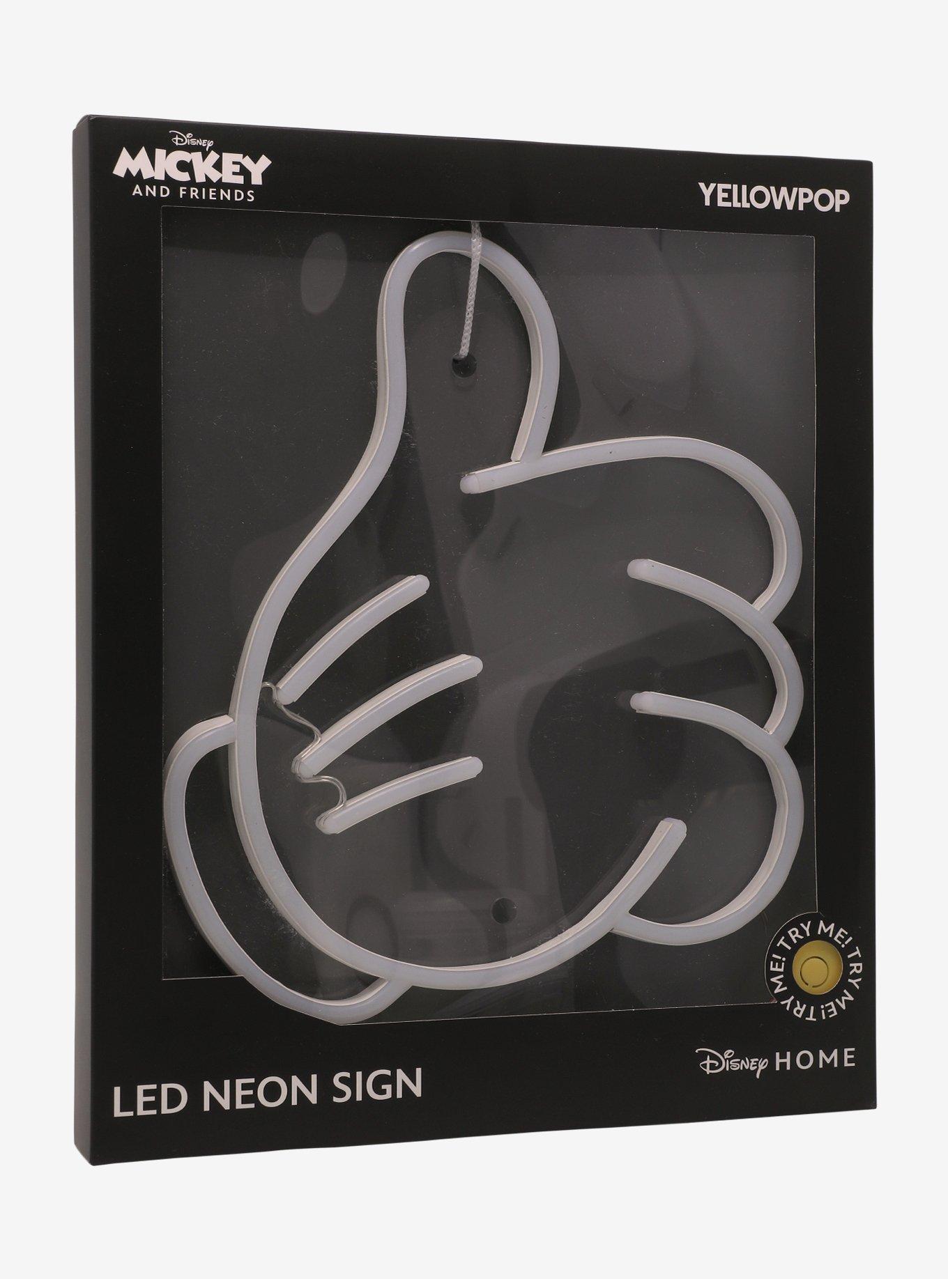 Disney Mickey Mouse Thumbs Up Outline LED Neon Sign, , hi-res
