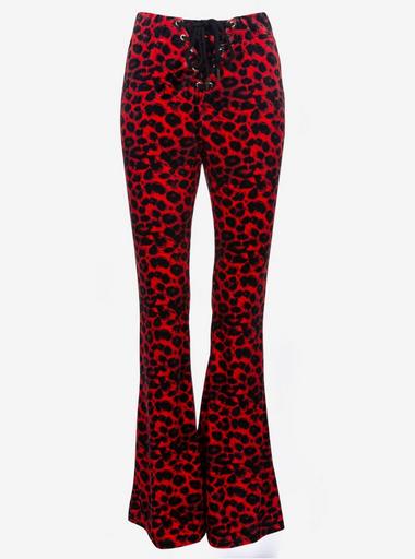 パンツ s/e/o : 24FW / LEOPARD FLARE PANTS (RED) 32156490_hi?h=512